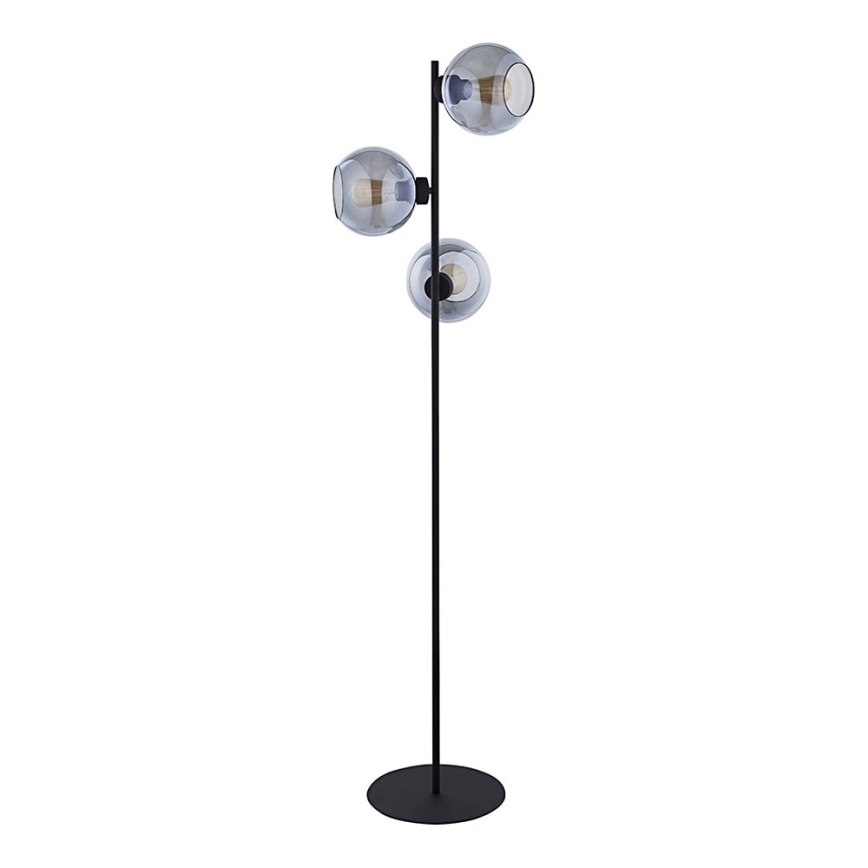 Stojacia lampa CUBUS 3xE27/60W/230V čierna