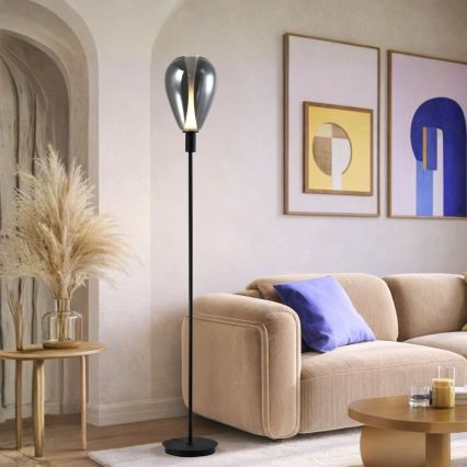 Stojacia lampa DENSO 1xG9/5W/230V čierny chróm