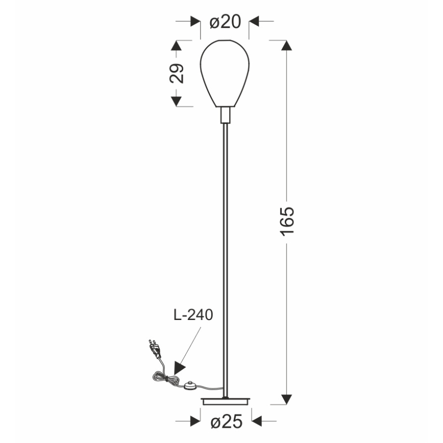 Stojacia lampa DENSO 1xG9/5W/230V čierny chróm