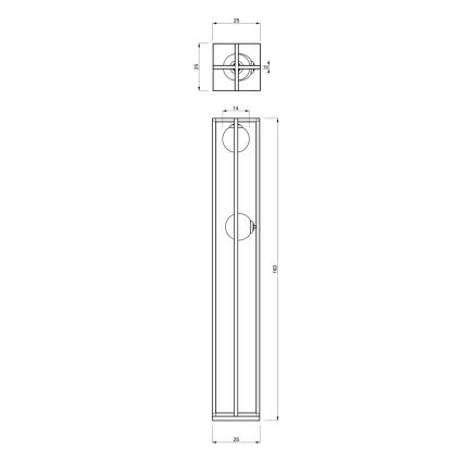 Stojacia lampa DIEGO 2xE14/40W/230V čierna