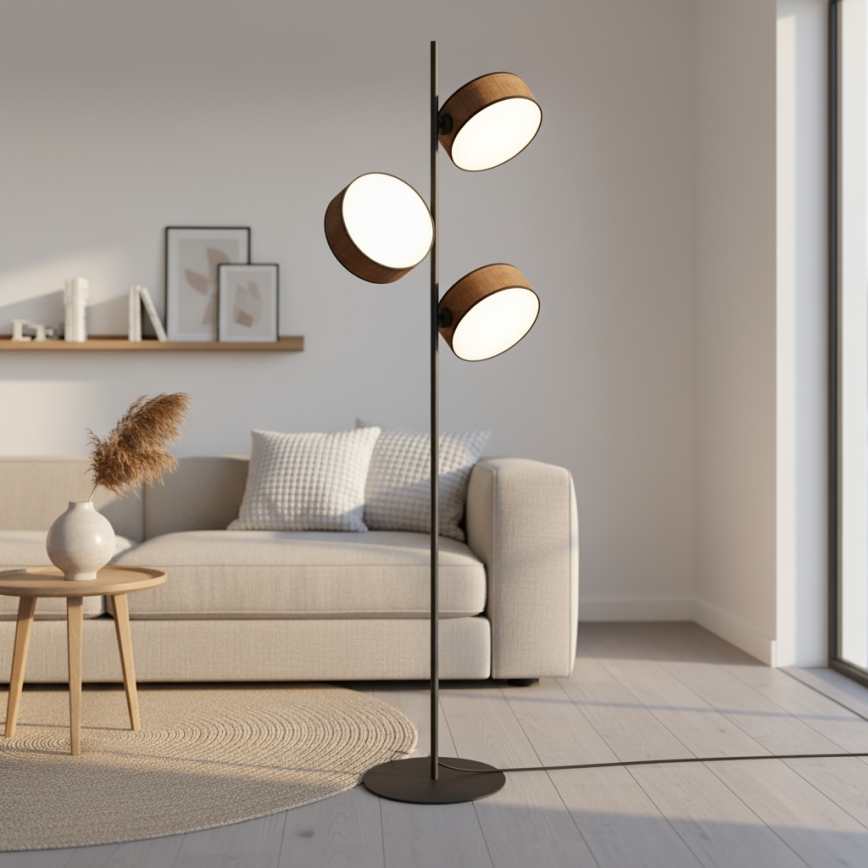 Stojacia lampa DRUMZ 3xE14/10W/230V hnedá