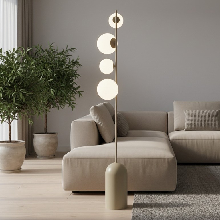 Stojacia lampa ETNO 4xG9/8W/230V béžová