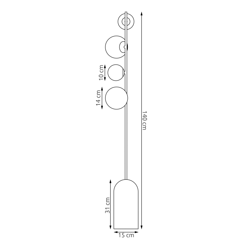 Stojacia lampa ETNO 4xG9/8W/230V oranžová