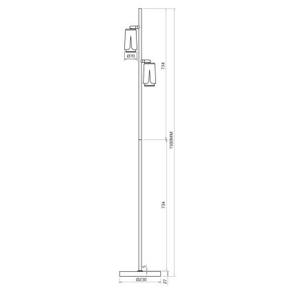 Stojacia lampa FLOWER 2xGU10/8W/230V biela