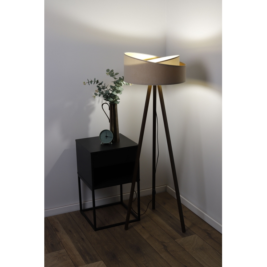 Stojacia lampa GALAXY 1xE27/60W/230V béžová/wenge
