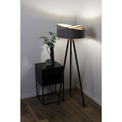 Stojacia lampa GALAXY 1xE27/60W/230V šedá/wenge