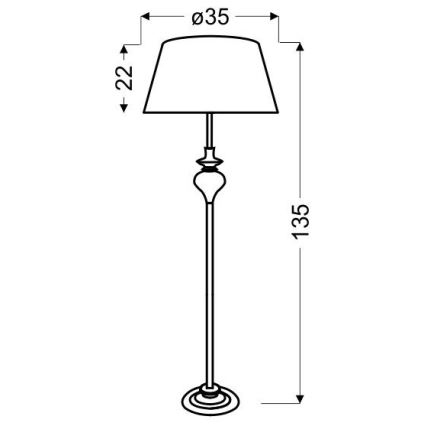 Stojacia lampa GILLENIA 1xE27/60W/230V strieborná