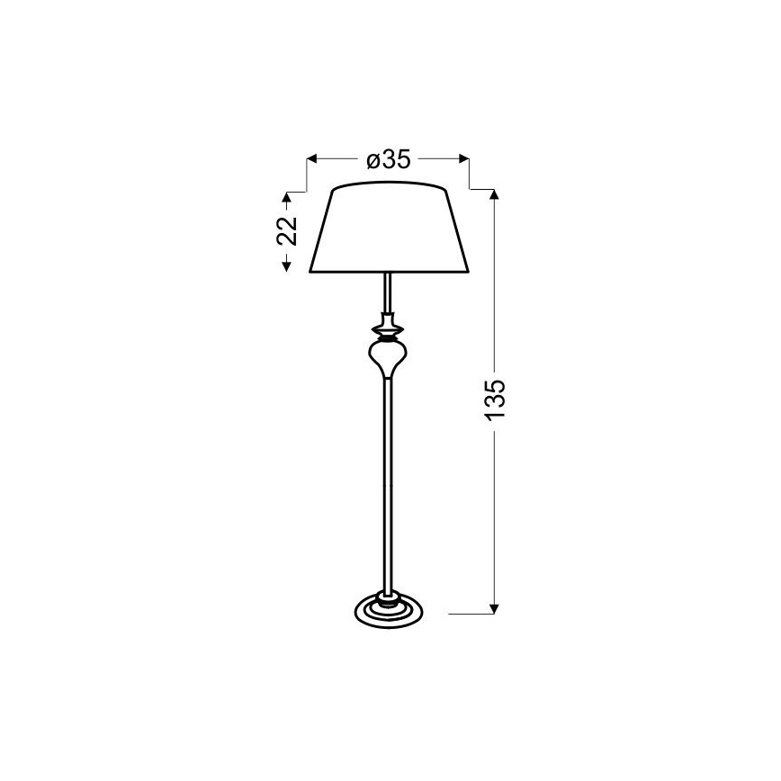 Stojacia lampa GILLENIA 1xE27/60W/230V strieborná