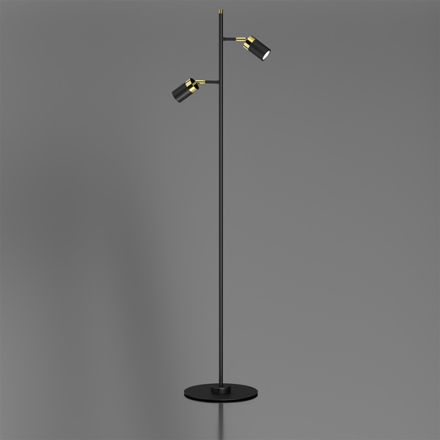 Stojacia lampa JOKER 2xGU10/25W/230V čierna/zlatá