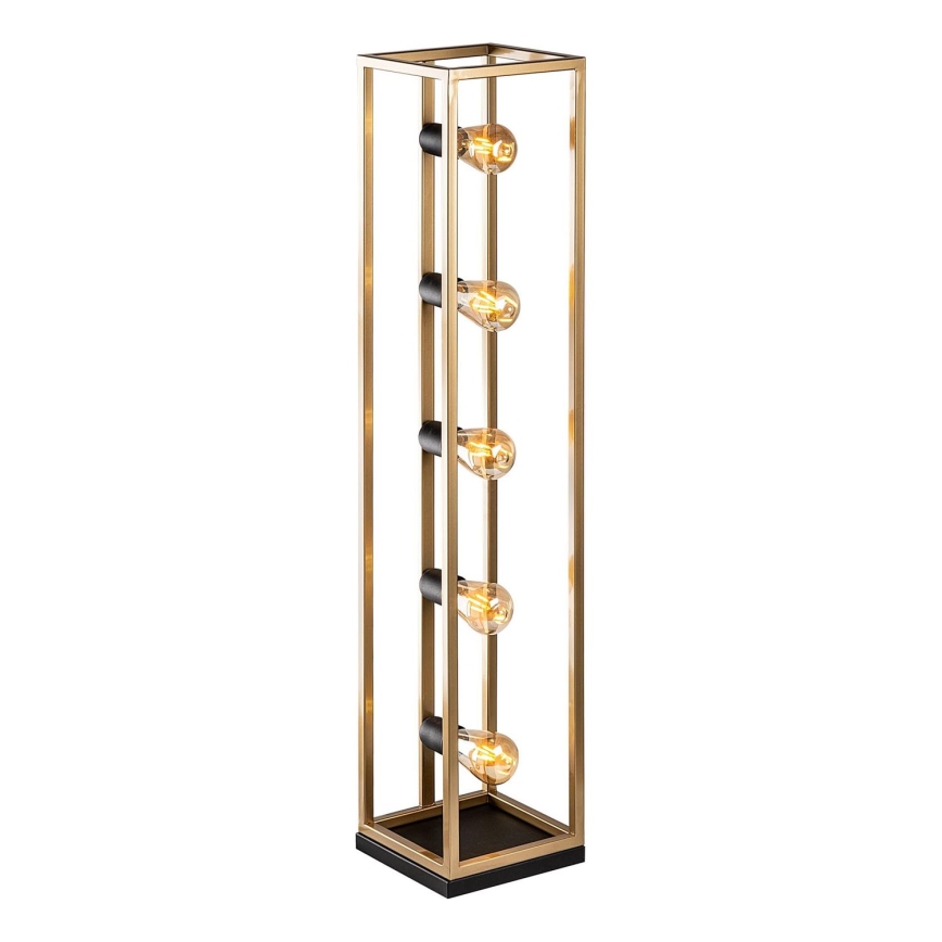 Stojacia lampa KAFES 5xE27/40W/230V zlatá