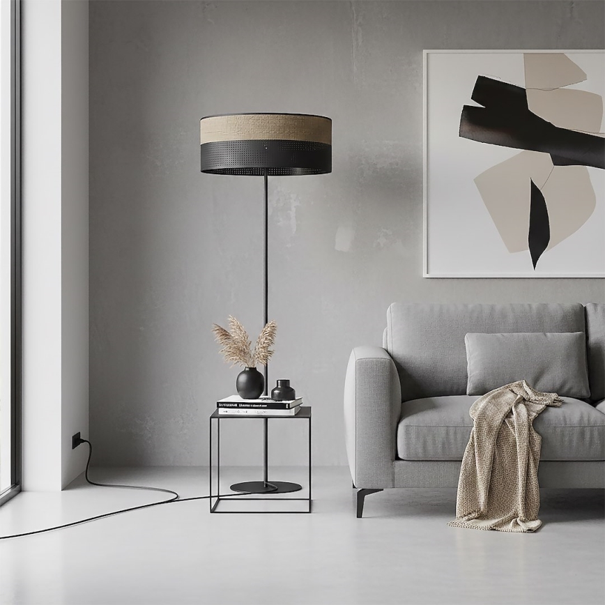 Stojacia lampa KARBON 1xE27/15W/230V čierna/hnedá