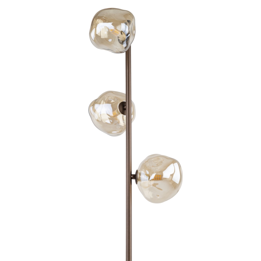 Stojacia lampa LAVA 3xG9/8W/230V bronzová/dymová béžová