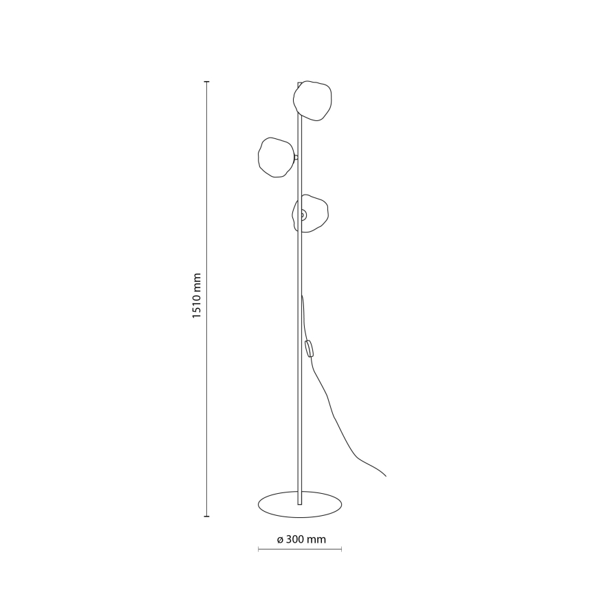 Stojacia lampa LAVA 3xG9/8W/230V bronzová/dymová béžová