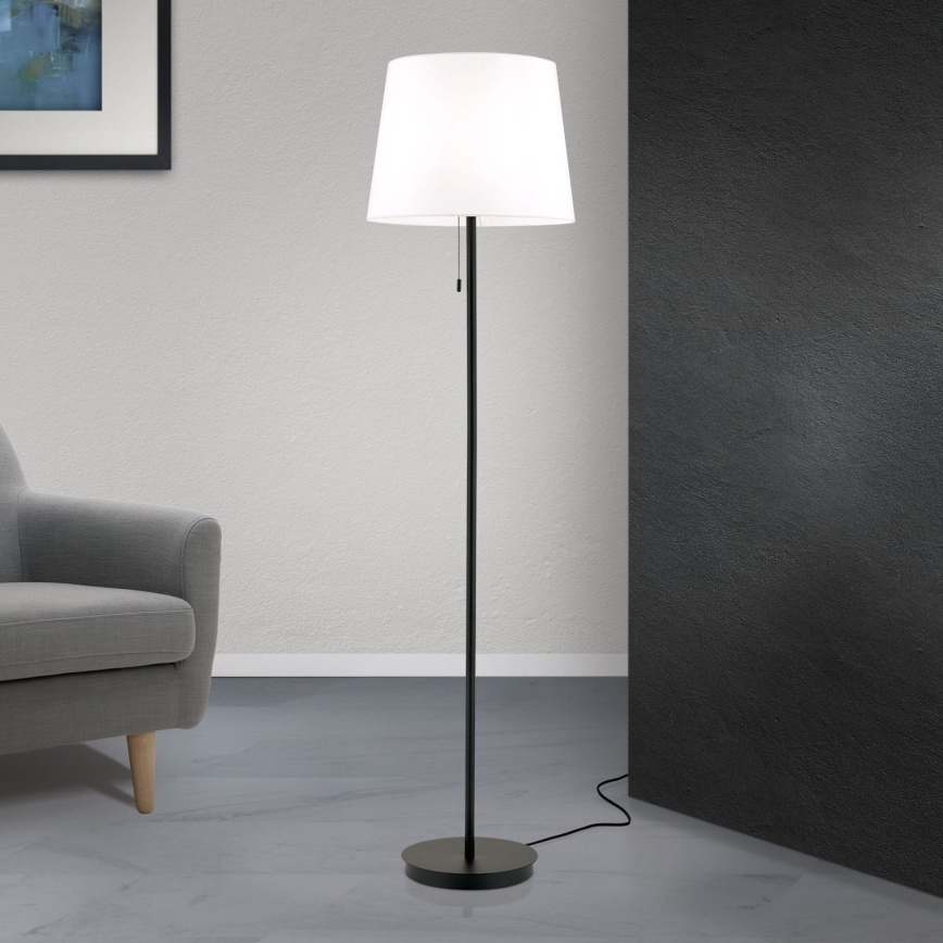 Stojacia lampa LUDWIG 1xE27/40W/230V biela/čierna