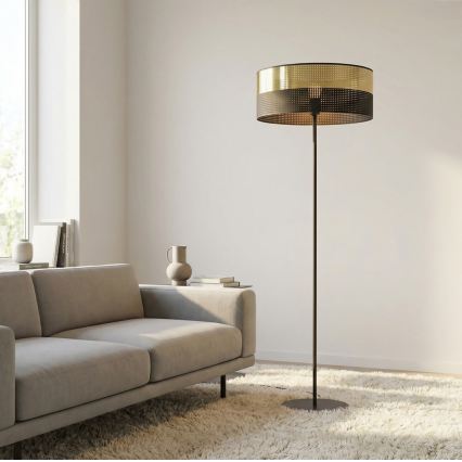 Stojacia lampa LUX 1xE27/15W/230V čierna/zlatá