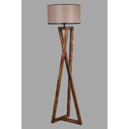 Stojacia lampa MACKA 1xE27/60W/230V béžová/hnedá