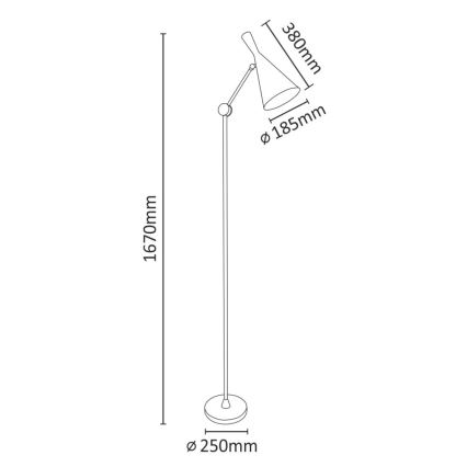 Stojacia lampa MODERN 1xE27/20W/230V čierna