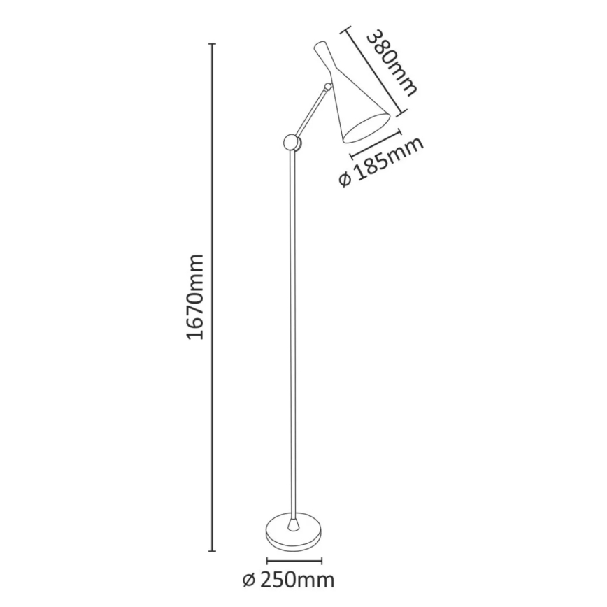 Stojacia lampa MODERN 1xE27/20W/230V čierna