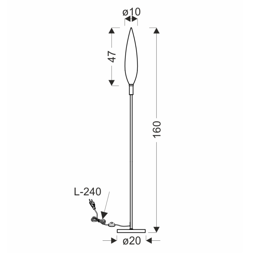 Stojacia lampa NORDIC 1xG9/5W/230V čierny chróm