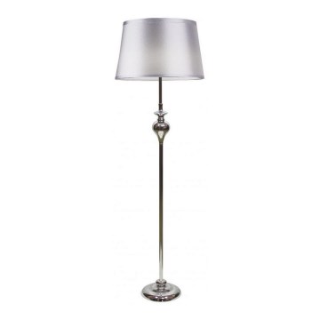 Stojacia lampa PRIMA 1xE27/60W/230V strieborná/lesklý chróm