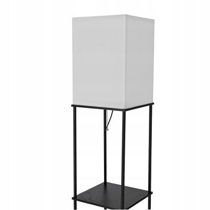 Stojacia lampa s policami 1xE27/40W/230V čierna/biela