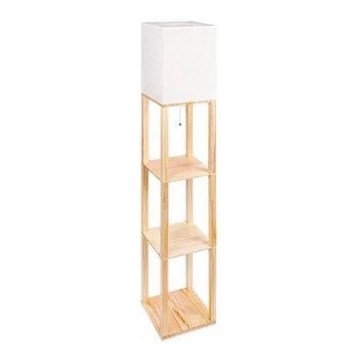 Stojacia lampa s poličkami 1xE27/60W/230V biela/hnedá