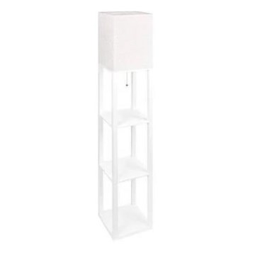 Stojacia lampa s poličkami 1xE27/60W/230V biela