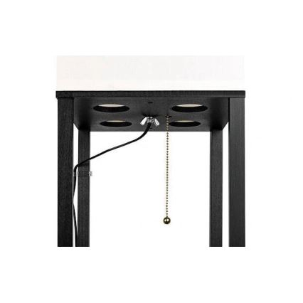 Stojacia lampa s poličkami 1xE27/60W/230V čierna/biela