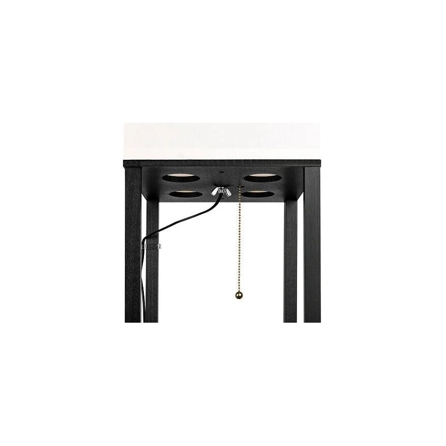 Stojacia lampa s poličkami 1xE27/60W/230V čierna/biela