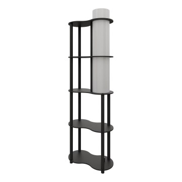 Stojacia lampa s poličkami NOTO 1xE27/40W/230V čierna