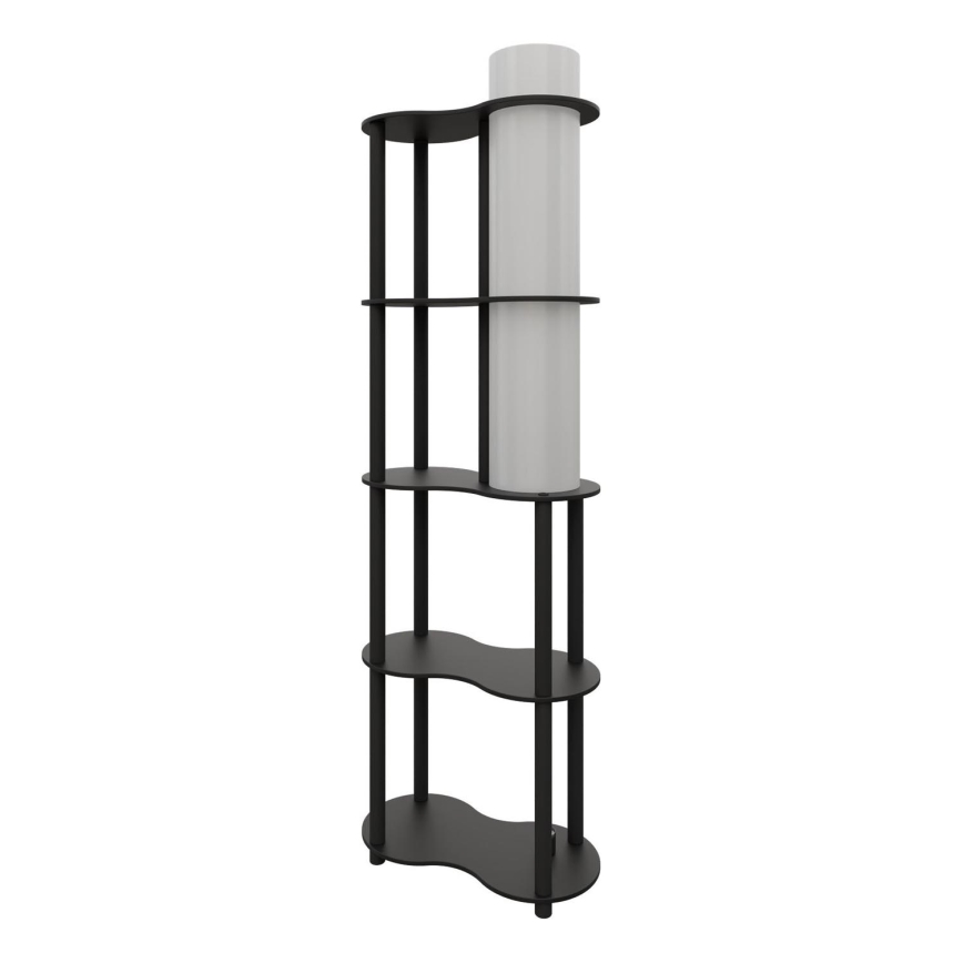 Stojacia lampa s poličkami NOTO 1xE27/40W/230V čierna