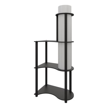 Stojacia lampa s poličkami NOTO 1xE27/40W/230V čierna