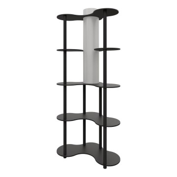 Stojacia lampa s poličkami NOTO 1xE27/40W/230V čierna