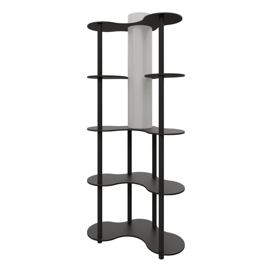 Stojacia lampa s poličkami NOTO 1xE27/40W/230V čierna