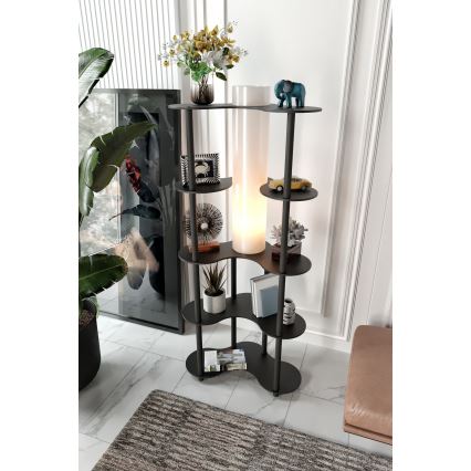 Stojacia lampa s poličkami NOTO 1xE27/40W/230V čierna