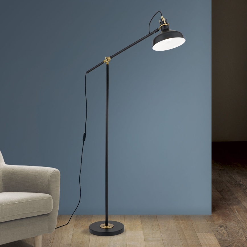 Stojacia lampa SCHILLER 1xE27/40W/230V čierna/bronz