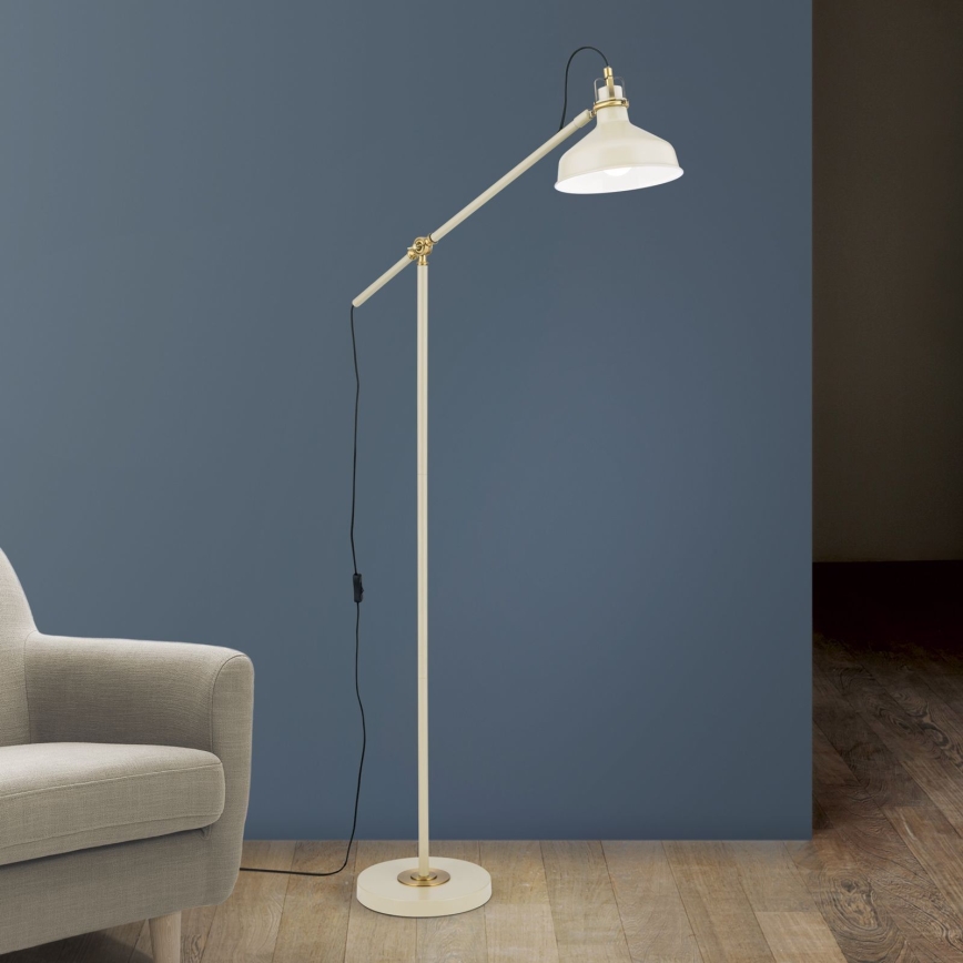Stojacia lampa SCHILLER 1xE27/40W/230V krémová/bronz