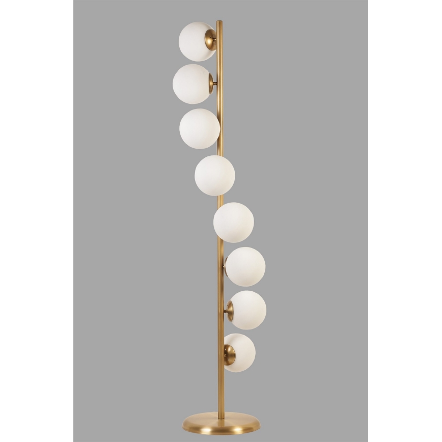 Stojacia lampa SIMAY 1xE27/40W/230V zlatá/biela