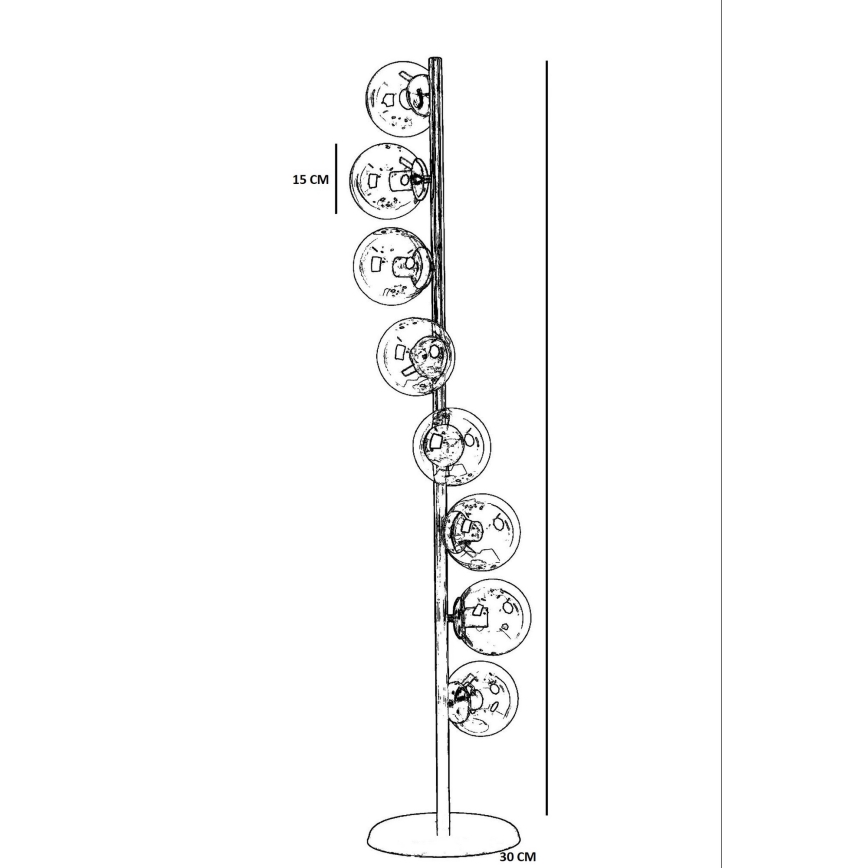 Stojacia lampa SIMAY 1xE27/40W/230V zlatá/biela