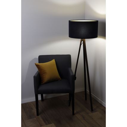 Stojacia lampa STANDART 1xE27/60W/230V čierna/wenge