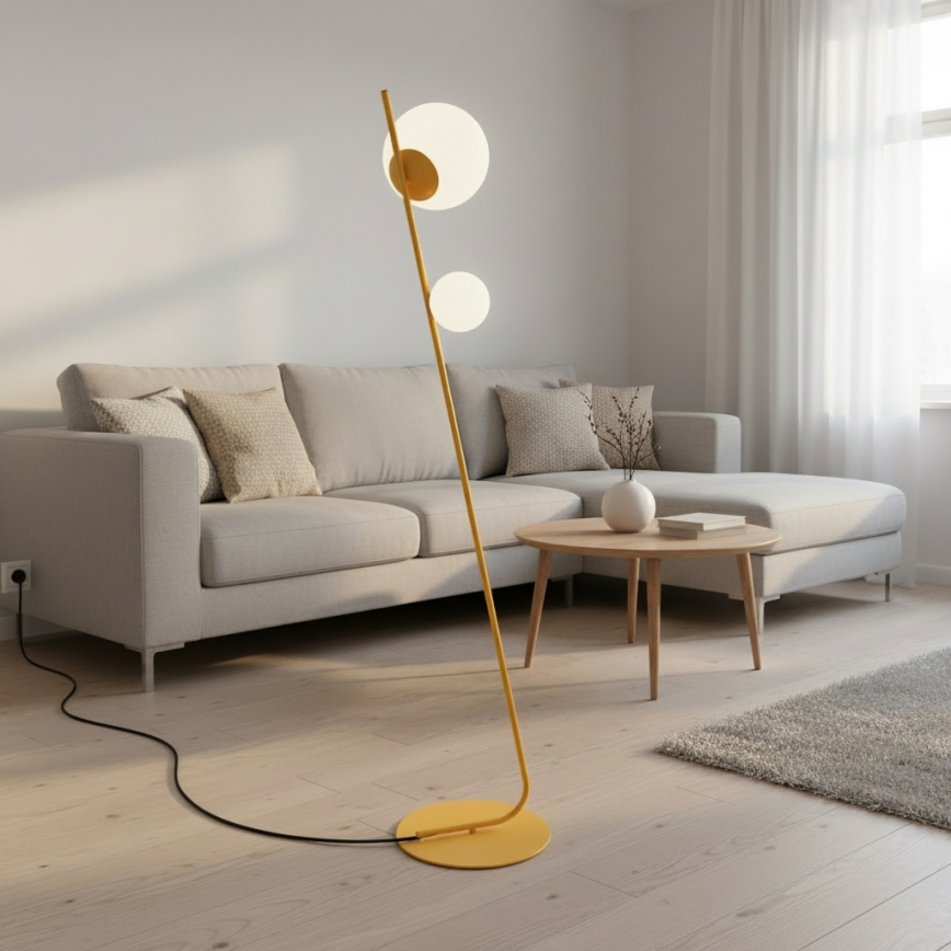 Stojacia lampa TATU 2xG9/8W/230V oranžová