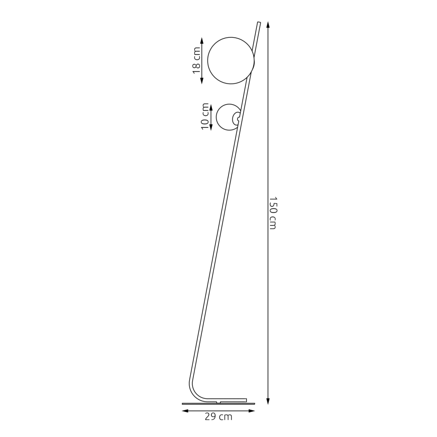 Stojacia lampa TATU 2xG9/8W/230V oranžová