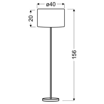 Stojacia lampa TIMBER 1xE27/60W/230V béžová/matný chróm