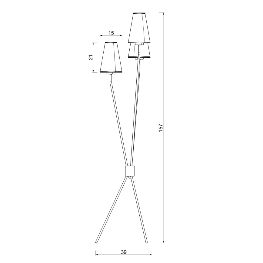 Stojacia lampa TREFOT 3xE14/15W/230V béžová