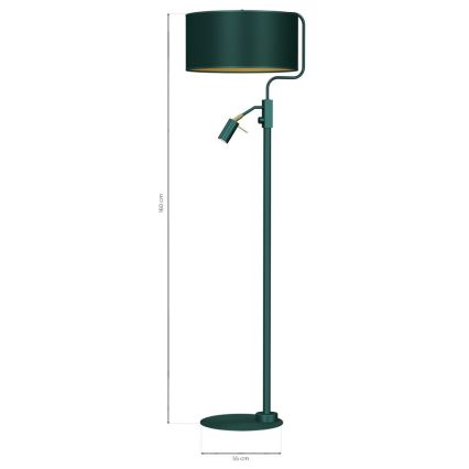 Stojacia lampa VERDE 1xE27/60W/230V + 1xGU10-MR11/7W zelená