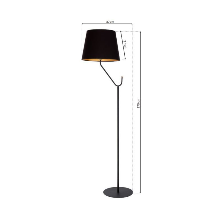 Stojacia lampa VICTORIA 1xE27/60W/230V čierna