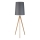 Stojacia lampa WALZ 1xE27/25W/230V šedá/drevo