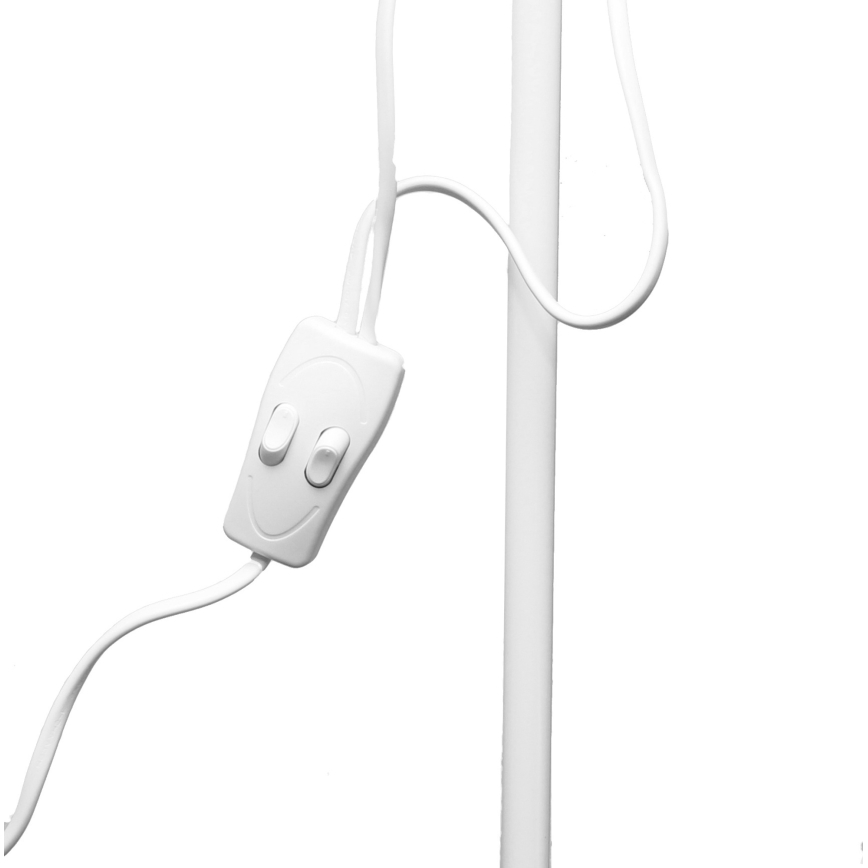 Stojacia lampa WENDY 1xE27/100W/230V + 1xE14/40W biela
