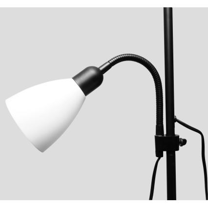 Stojacia lampa WENDY 1xE27/100W/230V + 1xE14/40W čierna