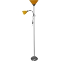 Stojacia lampa WENDY 1xE27/100W/230V + 1xE14/40W matný chróm/oranžová